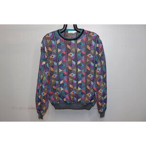 Vintage St Croix Knits Mens Large Pullover Sweater Made in USA Multicolor